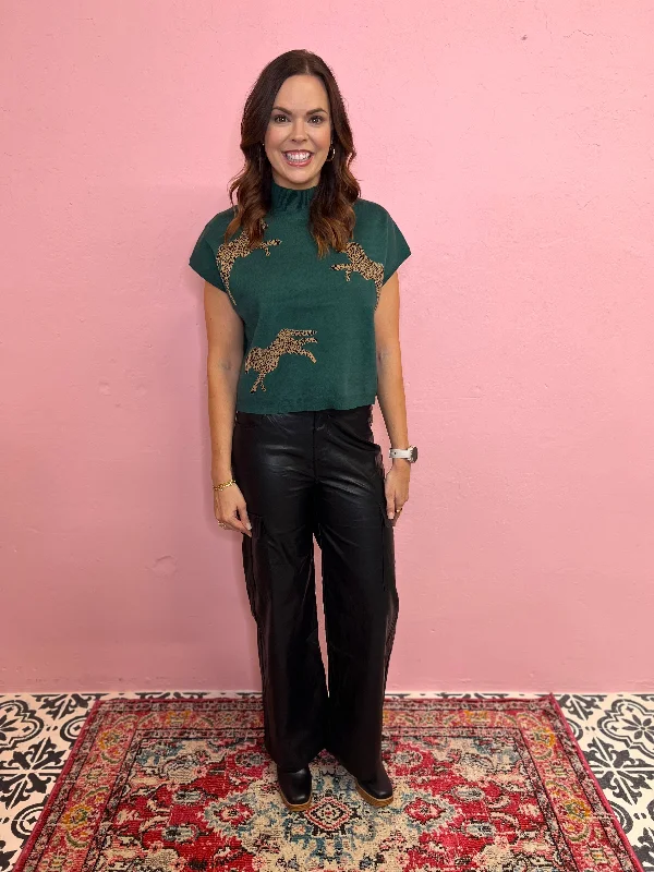 Looking Fabulous Faux Leather Pant-Black High-Waist Jeans