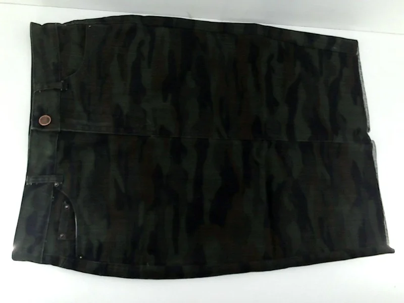 A2y Womens Skirt Skinny Zipper Skirt Color Army Green Size Large linen skirt airy