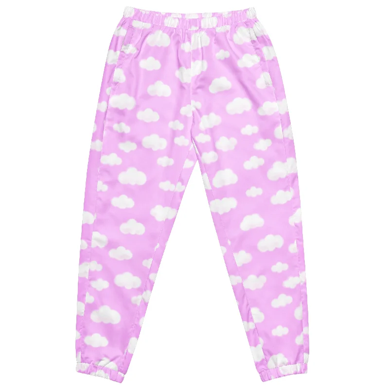 Dreamy Clouds Unisex Track Pants (Taffy Pink) Comfy Athletic Pants