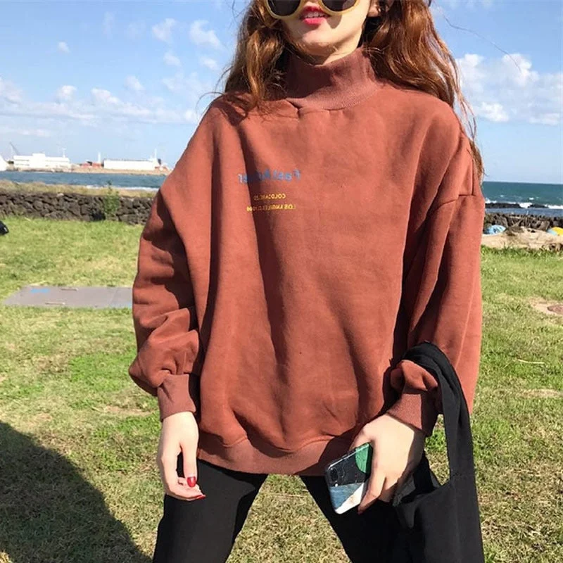YouGeMan Harajuku Fashion Hoodies For Women Hoodie with Batwing Sleeves Loose Dramatic