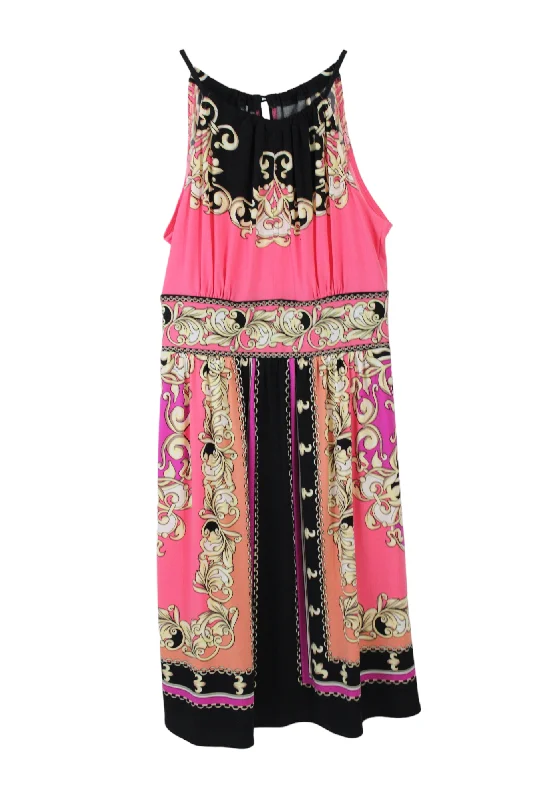 Pink Black Dress | S Tunics Solid Classic