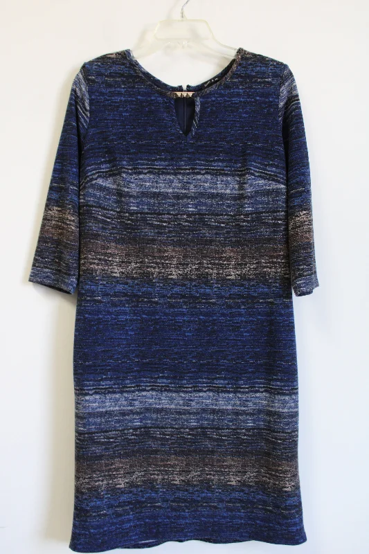 Sami & Jo Blue Knit Dress | L Tunics Cozy comfortable