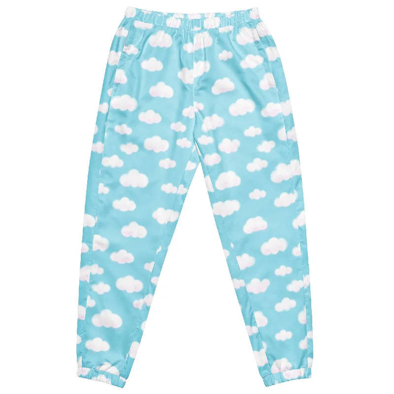 Dreamy Clouds Unisex Track Pants (Sky Blue) Modern Bootcut Pants