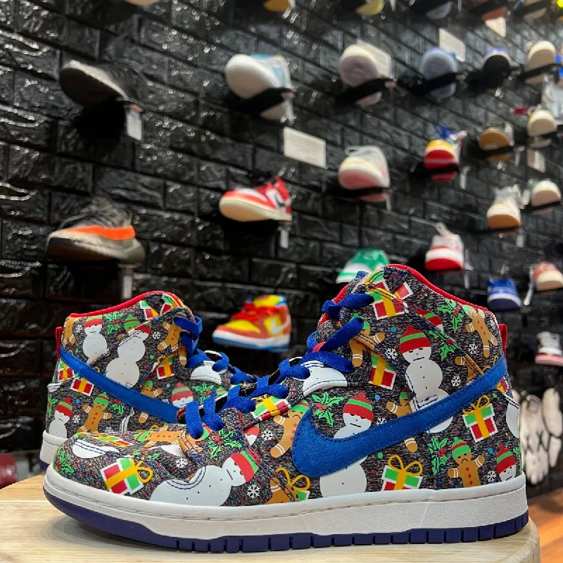 Concepts x SB Dunk Pro High 'Ugly Christmas Sweater' 2017 (Used) No Box Men 8 Stylish Fashionable Trendy