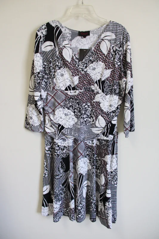 NEW Rekucci Black Floral Dress | 16 Tunics Spring floral