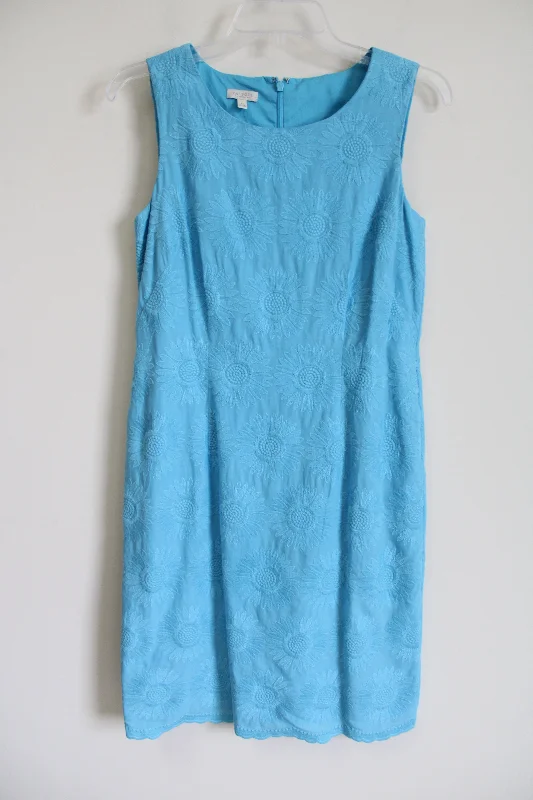 Talbots Blue Embroidered Floral Dress | 8 Petite Tunics Custom made