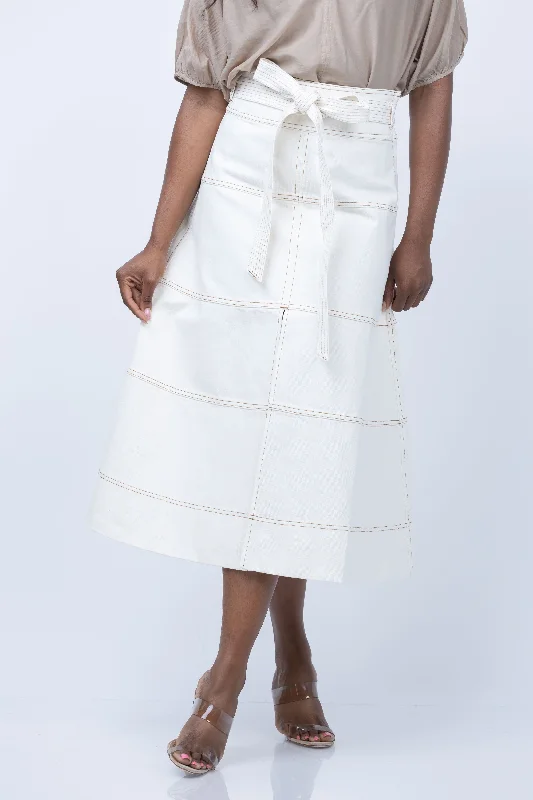 Tanya Taylor Hudson Skirt in Chalk summer skirt style