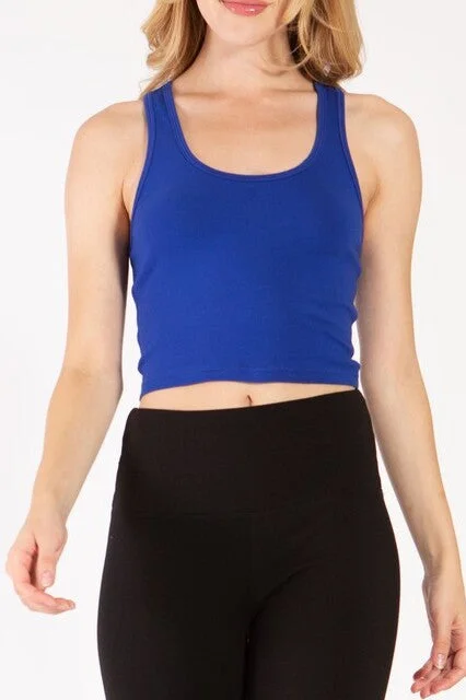 Crop Racerback Tank Top grey tank top