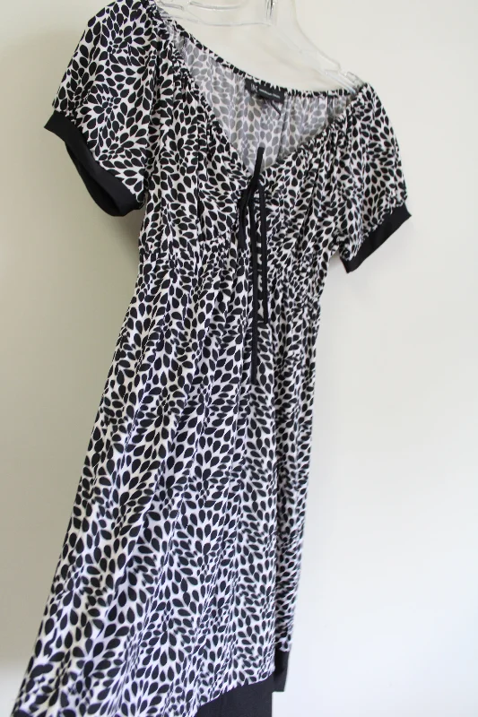 INC International Concepts Black Patterned Dress | M Tunics Spring floral