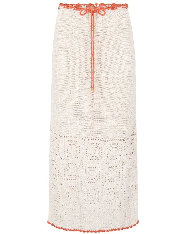 Mystic Crochet Midi Skirt low waist skirt