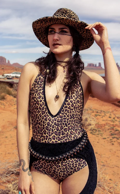 Cheetah Liberty Bodysuit Elegant Bodysuit with Lace Trim