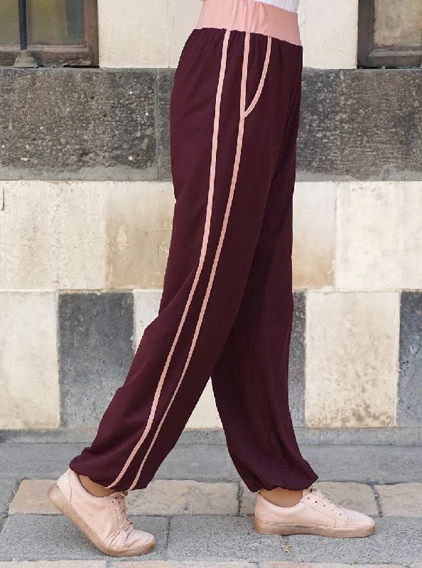 Elasticized Ankle Active Pants Casual Drawstring Pants