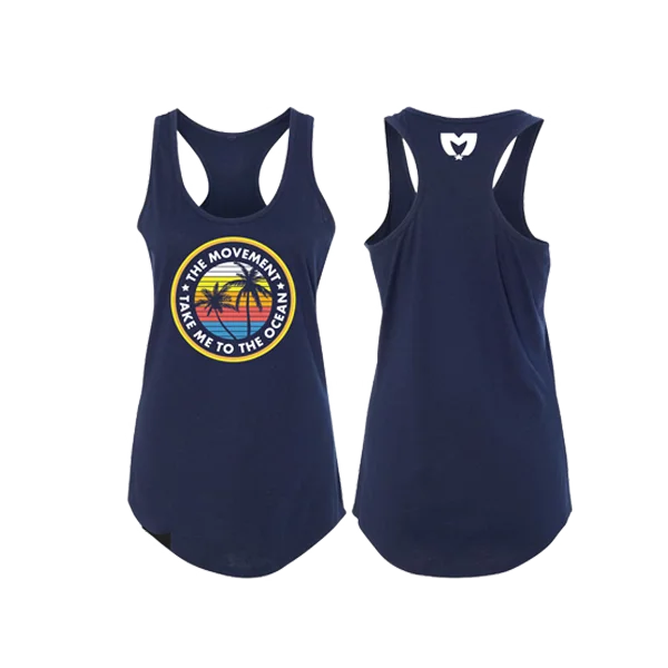 Women's Take Me To The Ocean Tank (Navy) breathable tank top