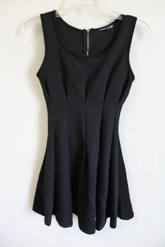 Double Zero Black Pleated Dress | XS Tunics Versatile all-occasion