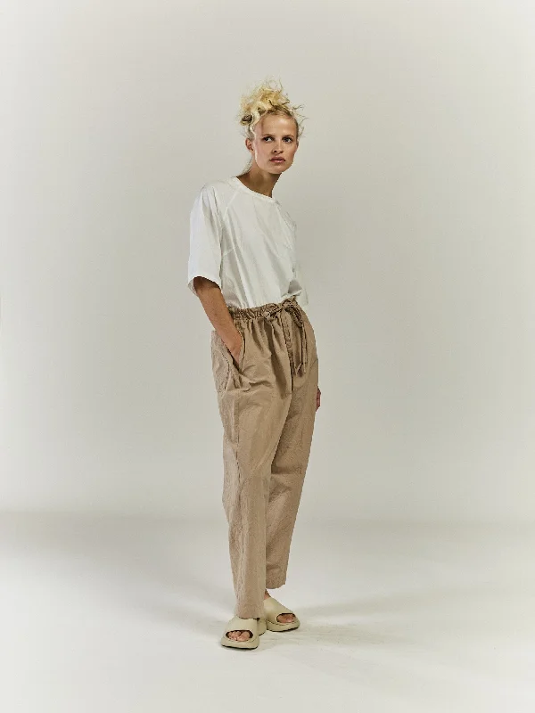 DENMARK PANT - PAPER COT - LIGHT BEIGE Casual Wide Pants