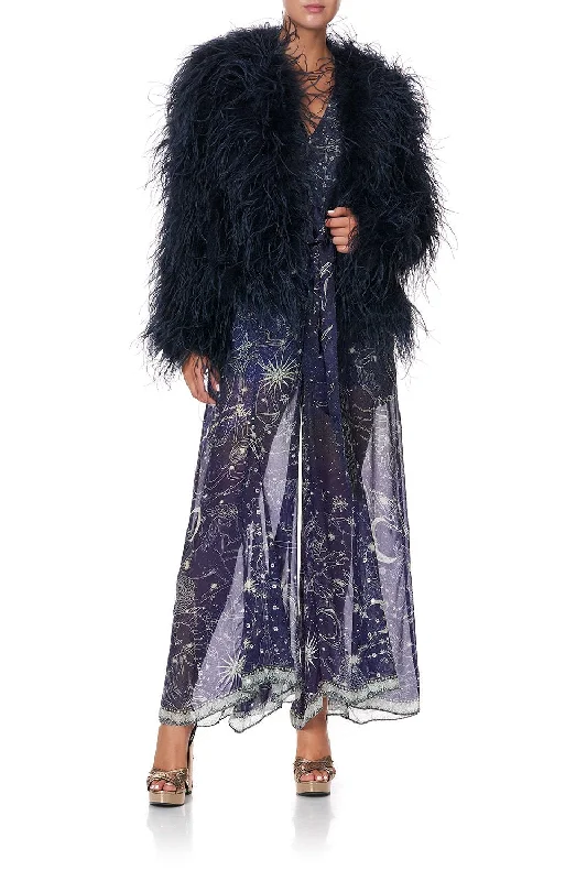 FEATHER JACKET ITS A SIGN Welt Pockets Slit Pockets Flap Pockets
