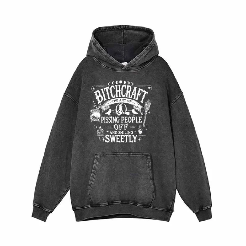 The Art Of Pissing People OFF Vintage Washed Hoodie Hoodie with Longline Fit Extended Stylish