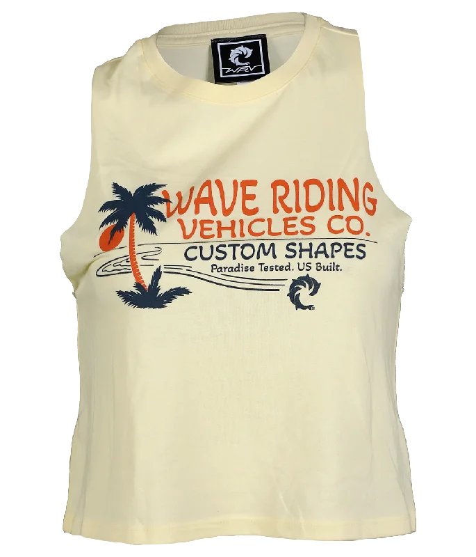 Paradise Ladies Crop Tank Top charcoal tank top