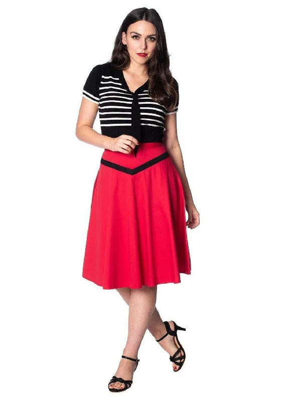 ROCKIN RED Skirt by BANNED UK corduroy skirt durable