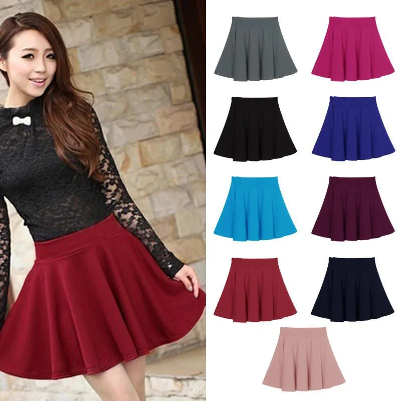 Women Skirt Mini Short Skirt Fall Skirts Womens Stretch High Waist Pleated Tutu Skirt lace skirt elegant