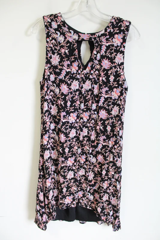 Alya Black Floral Dress | M Tunics Brand named