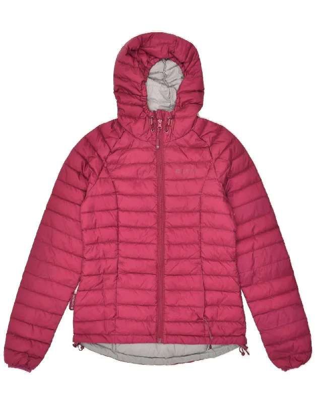 MOUNTAIN WAREHOUSE Womens Hooded Padded Jacket UK 6 XS Burgundy Nylon Mesh Jacket Canvas Jacket Denim Jacket