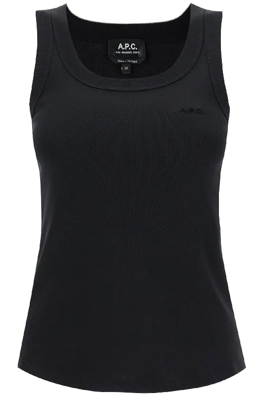 Agathe Tank Top For  - Black cold shoulder tank