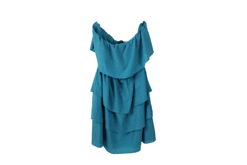 Lily Rose Teal Ruffle Dress | M Tunics Velvet soft