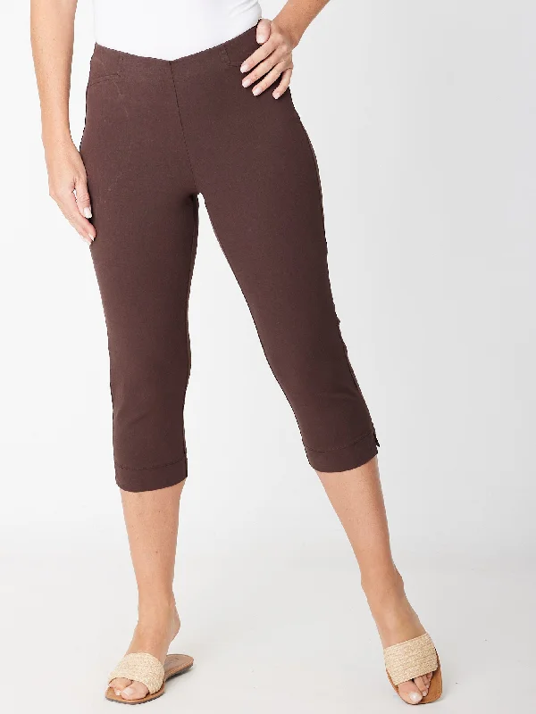 Cottolene Crop 3/4 Pant - 30825 Espresso Trendy Work Pants