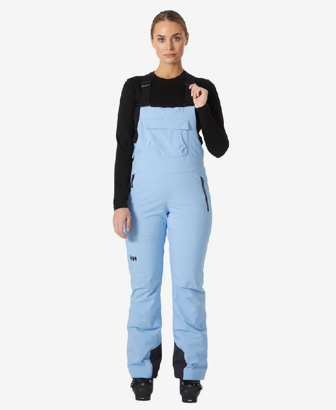 W LEGENDARY INSULATED BIB PANT, Bright Blue Trendy Printed Leggings