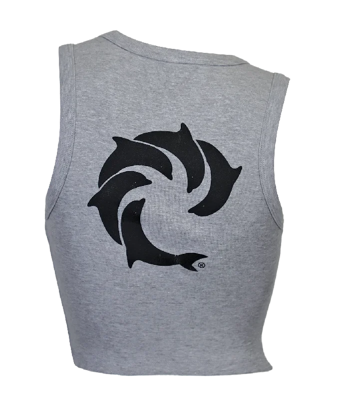 Solid Ladies Crop Tank Top bronze tank top