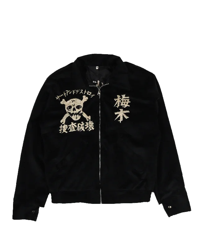 Search & Destroy Souvenir Jacket Notch Collar Jacket Peter Pan Collar Jacket Cowl Neck Jacket