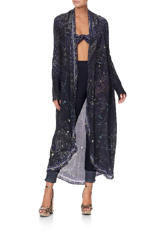LONG CASUAL JACKET WITH POCKETS ITS A SIGN Knit Jacket Woven Jacket Fleece Jacket