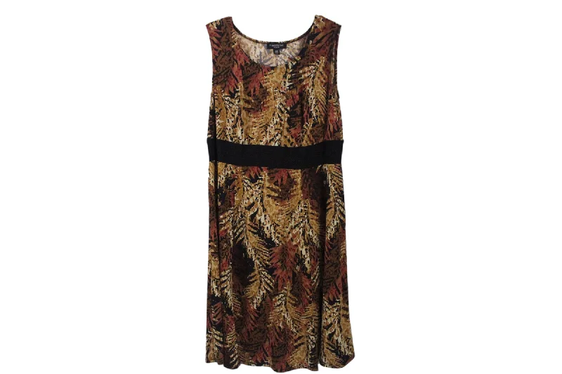 Perceptions Brown Dress | 18W Tunics Leisure comfortable