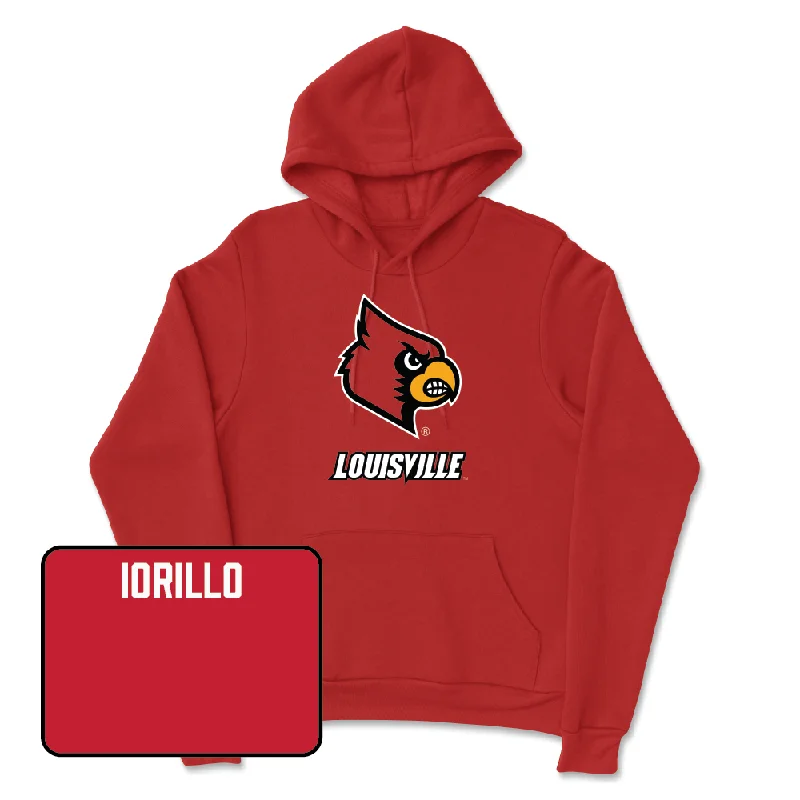 Red Women's Rowing Louie Hoodie - Tori Iorillo Hoodie with Monochrome Minimalist Simple