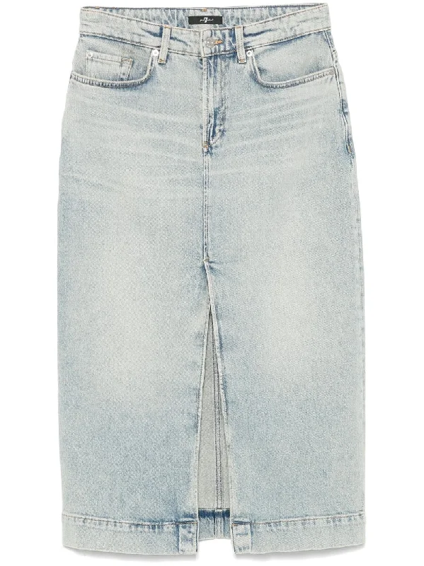 Seven Women's Skirts Clear blue velvet skirt rich
