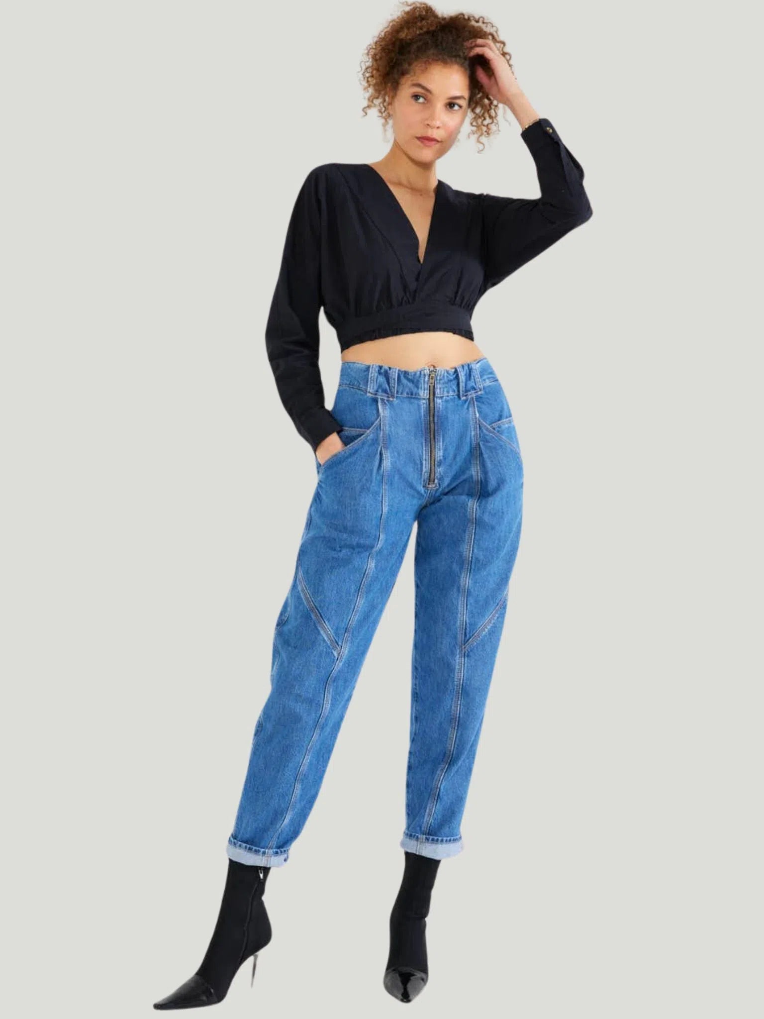 ÉTICA Denim Zoya Vintage Utility Pant Comfy Cargo Trousers