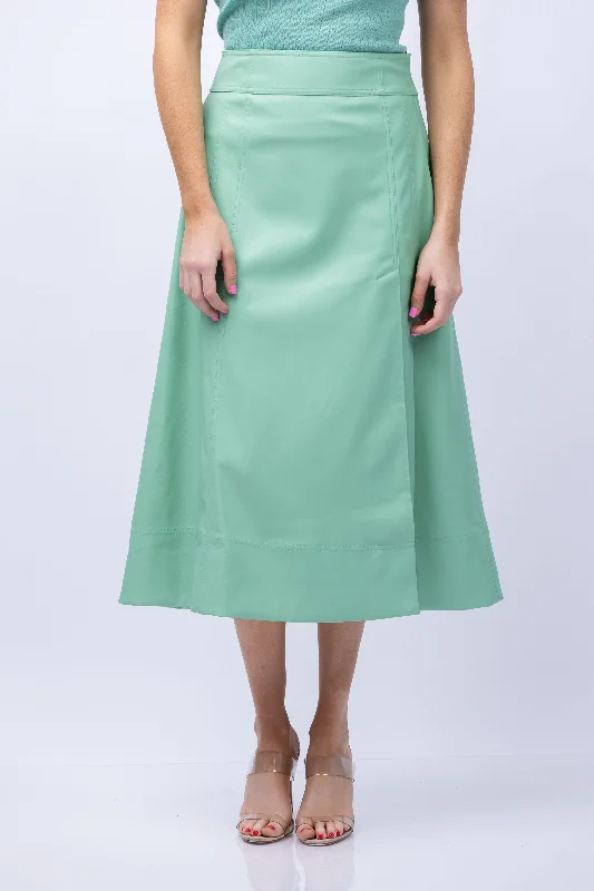 Tanya Taylor Argo Skirt in Mint Leaf lace skirt delicate
