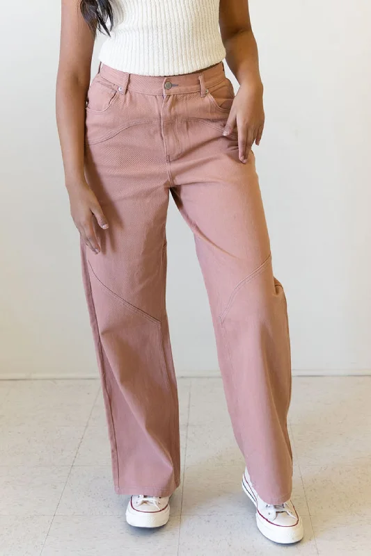 Perfect Time Contrast Stitch Pants by For Good Warm Wool Trousers