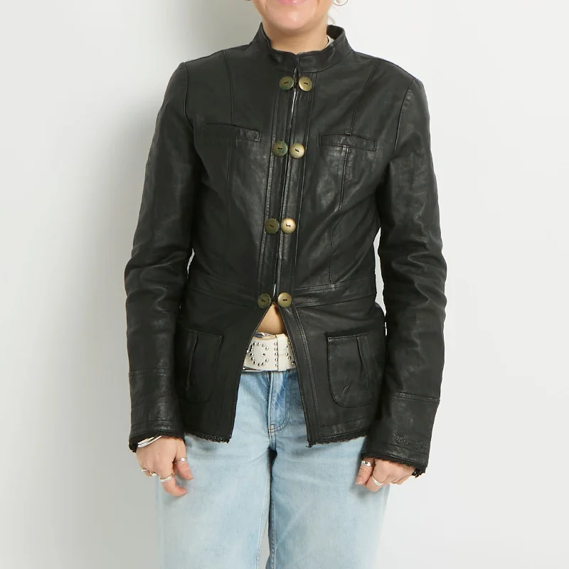 Pepe Jeans Button Down Jacket - UK 8 Oversized Jacket Tailored Jacket Straight Jacket