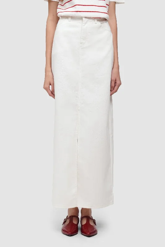 Maxi Skirt with Slit cashmere skirt rich