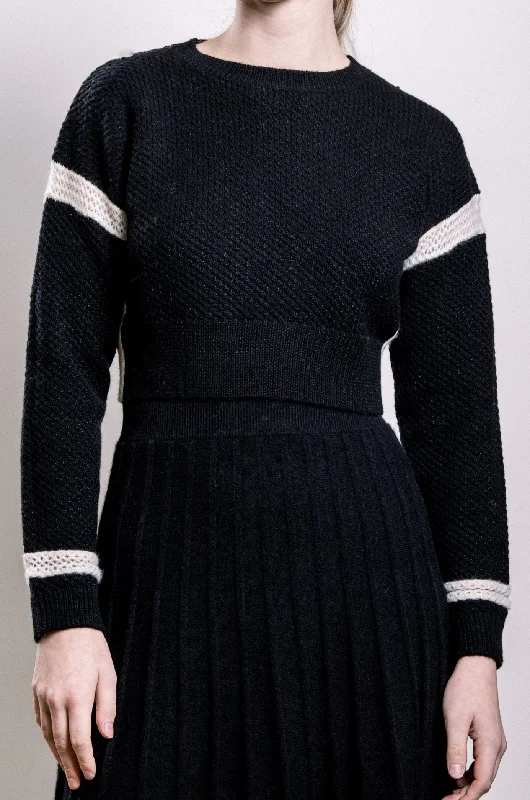 Cashmere & Wool Cropped Sweater Turtle Neck Boat Neck Asymmetrical Neck