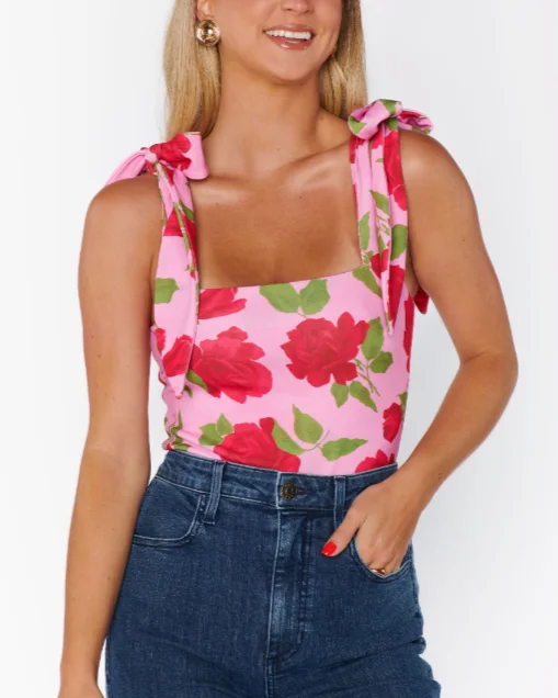 Heart Throb Gidget Bodysuit Chic Off-Shoulder Bodysuit