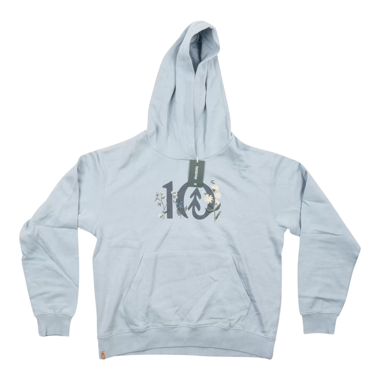 Tentree Floral Logo Hoodie Hoodie with Ribbed Neckline Snug Warm