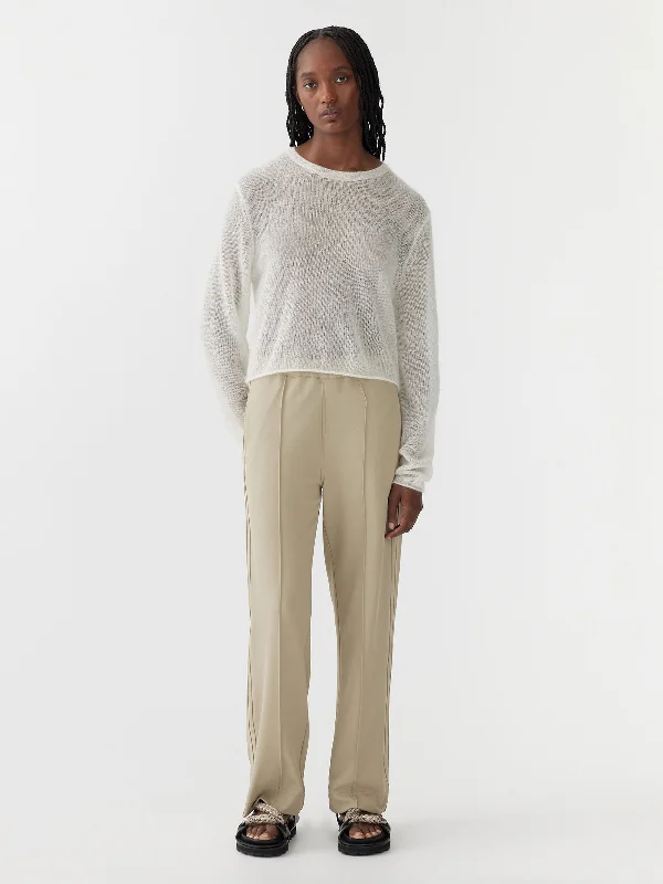 Twill Pinstitch Detail Pant Trendy Velvet Pants