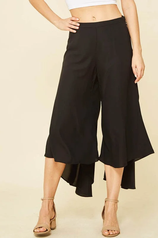 High Low Asymmetrical Crop Pant Comfortable Cargo Pants