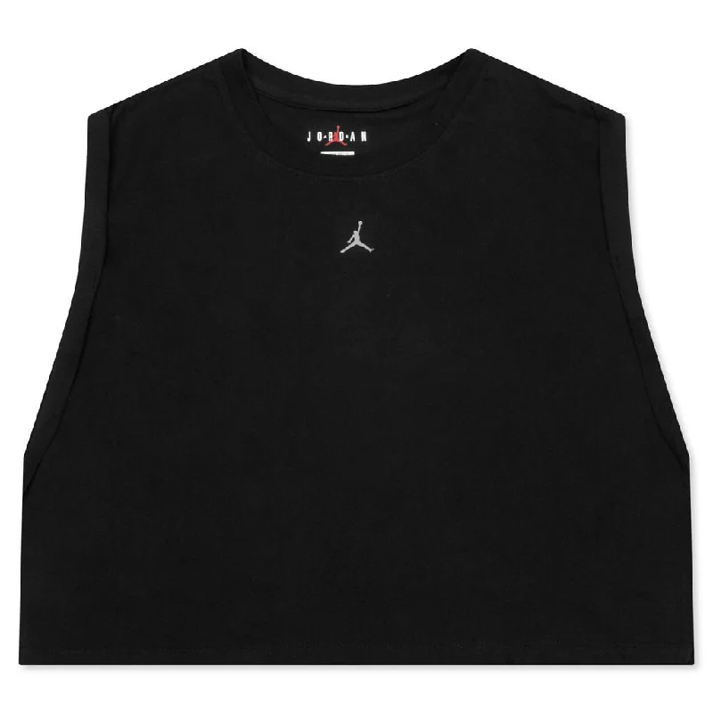 Women's Sport Tank - Black/Stealth spandex blend tank