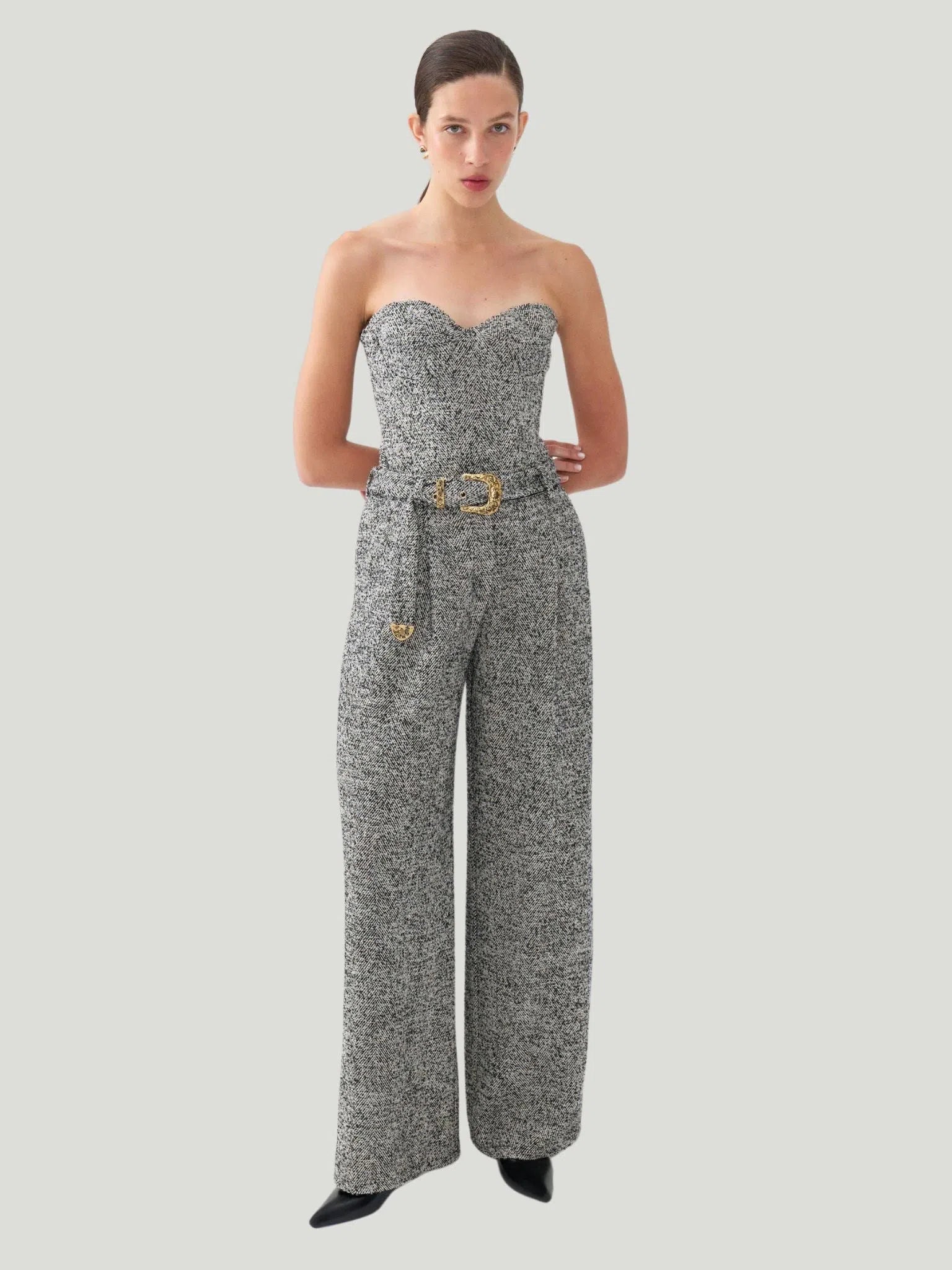 Nocturne Belted High Waist Pants Cozy Knit Pants