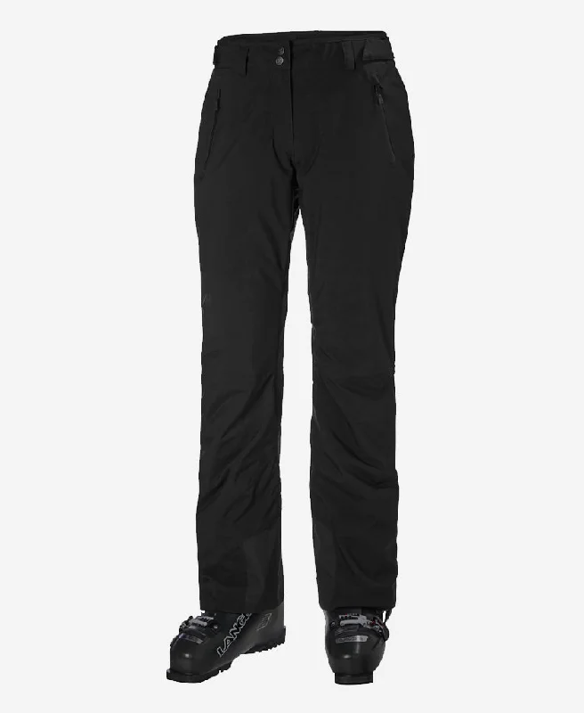 W LEGENDARY INSULATED PANT, Black Chic Faux Leather Pants