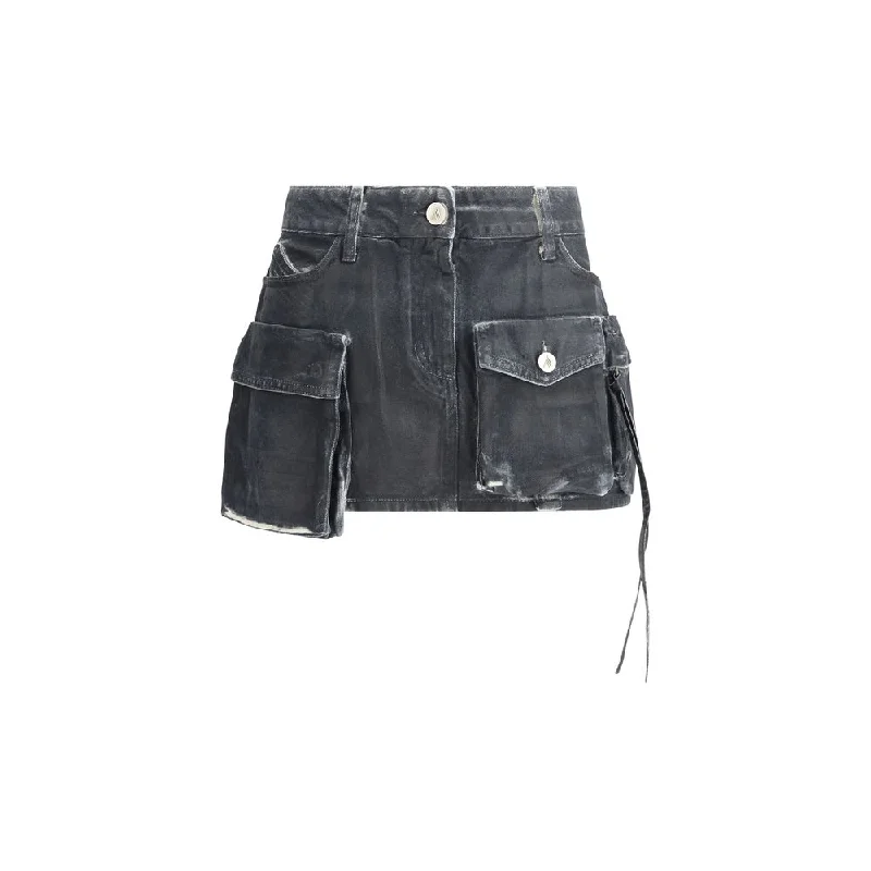 The Attico Cargo Mini Women's Skirt linen skirt relaxed